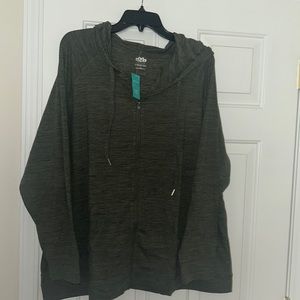 New with tags hunter green  zip hoodie